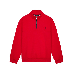 诺帝卡男童加绒卫衣女童大童加厚青少年本命年红色上衣儿童摇粒绒