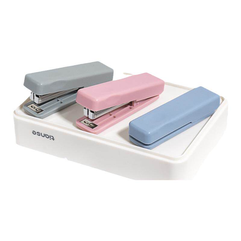 天色 莫兰迪订书机便携式 随身可爱小型订书器学生用定书机 迷你小号可折叠装订机微型钉书器小巧装订机办公