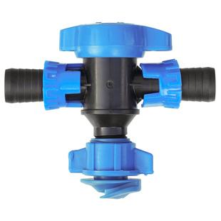 16滴灌带开关pe管旁通接头软带主水管旁通阀锁母直接拉环直通三通