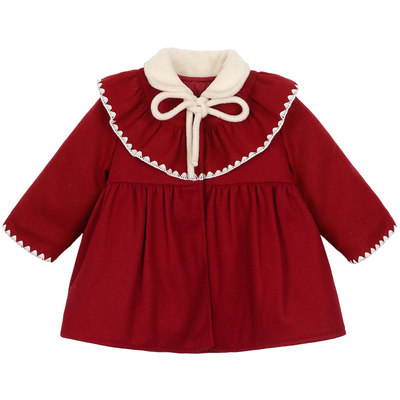 陈大猪小O宝 宝宝冬季新年红色套装女2024新款婴儿过年衣服