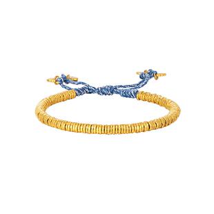 赛菲尔黄金手链足金999.9盘缠手串碎碎金手链古法金闪耀节日送礼