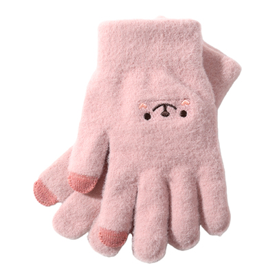 名创优品手套女针织保暖可触屏