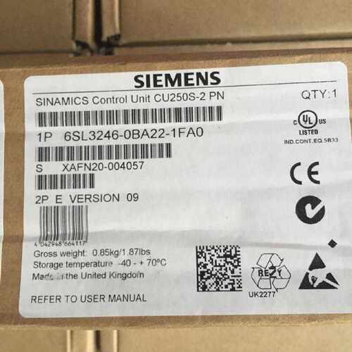 议价6SL3246-0BA22-1FA0 西门子 G120控制单元 CU250S-2PN G120变