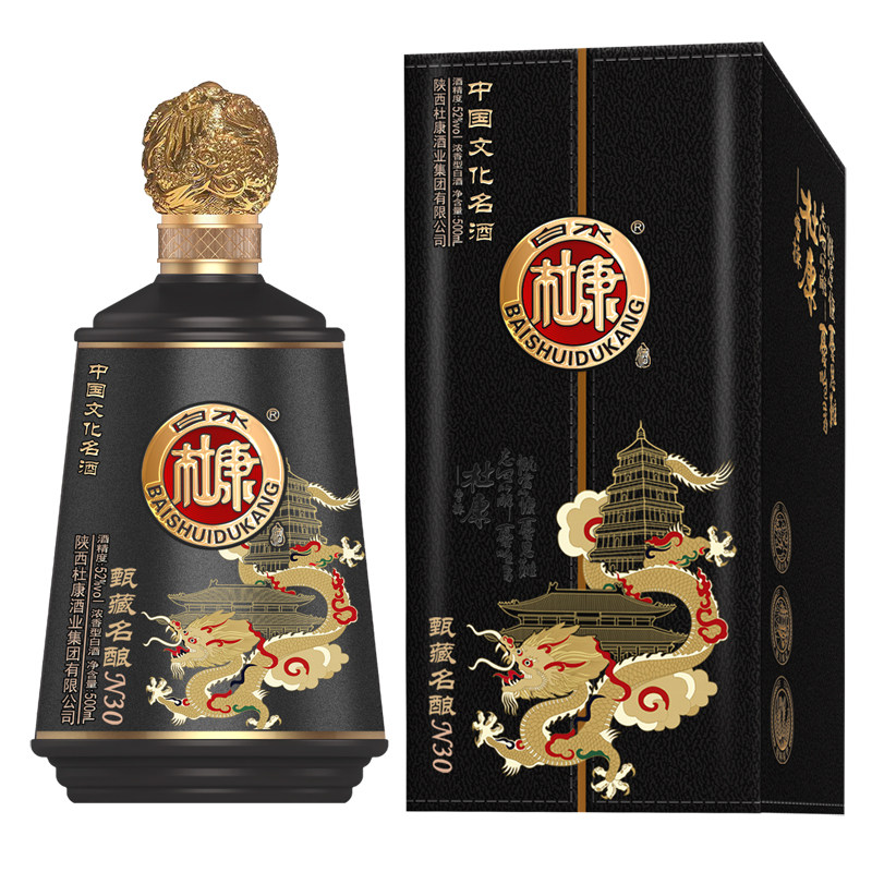 白水杜康白酒52度浓香型白酒整箱粮食原浆酒高档礼盒装手提袋