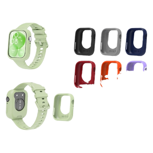 适用华为手表watchfit3硅胶保护套fit4pro表带运动智能手环FIT3保护壳套装男生腕带女生夏天表链防水透气
