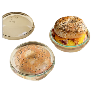 加拿大joie贝果盒外带轻食餐盒圆形水果三明治便当盒便携酸奶碗