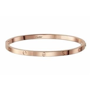 9.9新Cartier/卡地亚LOVE系列小号款窄版18K玫瑰金女款手镯