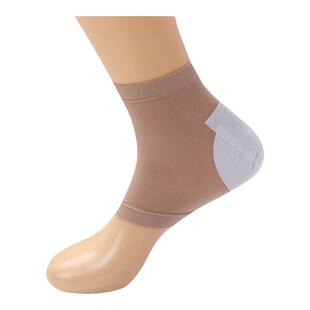 雅致逸足天鹅绒丝防裂袜子薄款硅胶袜跟足跟型贴药布滋润脚后跟
