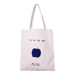 轻帆布袋日系学生有拉链大容量ins韩版可爱文艺帆布包女单肩百搭