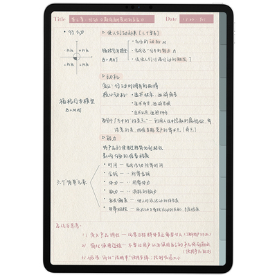 原创内页 | 平板笔记模板日程计划goodnotes电子手帐iPad笔记詹詹