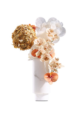 妖及现代轻奢贝母片蝴蝶兰摆件