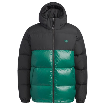 三叶草连帽加厚拼接撞色面包服