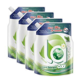 威露士洗衣液实惠补充袋装2L有氧洗去渍除菌除螨松木香味持久留香