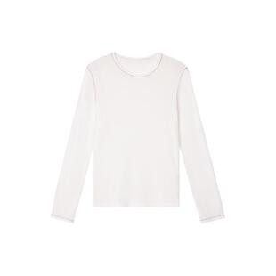 【新品】素然 ZUCZUG 4M36 26秋女士莱赛尔罗纹圆领长袖T恤上衣