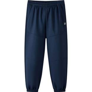 雨屏科技|361°童装男女童梭织加绒加厚长裤2025冬季新款运动长裤