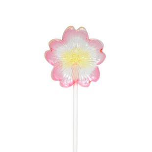 CANDY KEY纯手工水晶樱花造型棒棒糖儿童春日樱花季零食1支