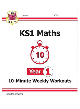 英国CGP原版 KS1 Maths 数学测试周周练习学习手册多组合 10-Minute Weekly Workouts Study Book小升初趣味练习思维培养 7-11岁