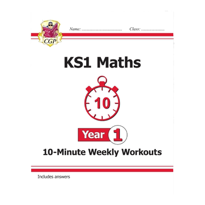英国CGP原版 KS1 Maths 数学测试周周练习学习手册多组合 10-Minute Weekly Workouts Study Book小升初趣味练习思维培养 7-11岁