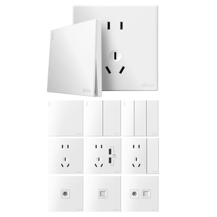 【西蒙官方旗舰店】simon西蒙开关插座面板C60白家用86型暗装五孔