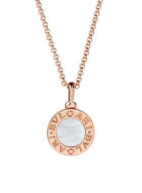 【自营】中古99新宝格丽BVLGARI系列18K玫瑰金珍珠贝母吊坠项链