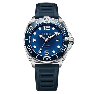 Peacock孔雀表探索系列海御自动机械手表男表潜水夜光表