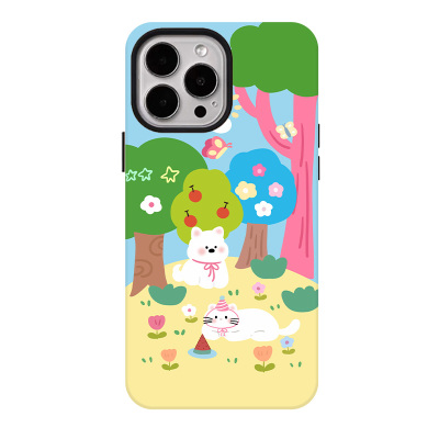 森林西高地适用苹果17promax手机壳iphone16pro菲林磁吸支架个性华为P80小米15小众vivo防摔保护壳oppo小清新