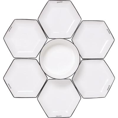 陶瓷拼盘餐具组合套装六角盘子