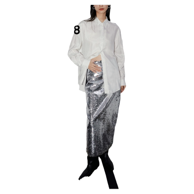 条纹衬衫铜氨丝中性衬衫