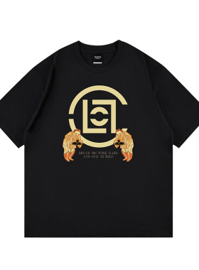 CLOT古奉礼人物印花纯棉t恤衫男