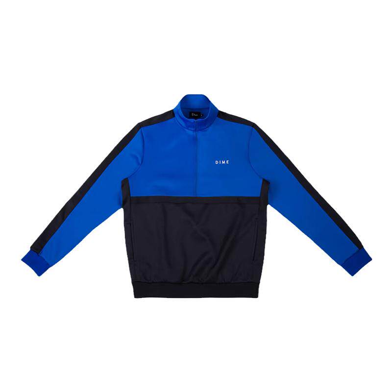 Dime Track Jacket 刺绣Logo半拉链立领拼接宽松休闲运动夹克外套