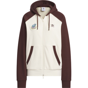 Adidas/阿迪达斯正品三叶草女士拼接.街头风宽松外套JL7524