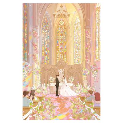 猫空1000片拼图圣光中的婚礼