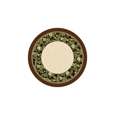 花未眠美式复古皮革圆桌垫防油