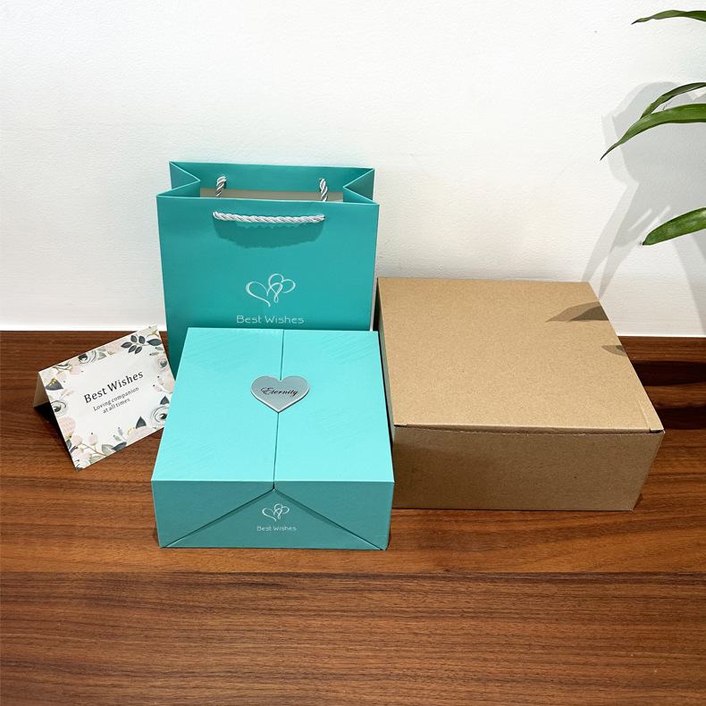 现货批发双开门16朵玫瑰花盒情人节七夕首饰礼盒首饰包装盒520