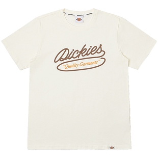 Dickies帝酷适26春夏速干面料绒面发泡工艺字母印花短袖T恤男女J