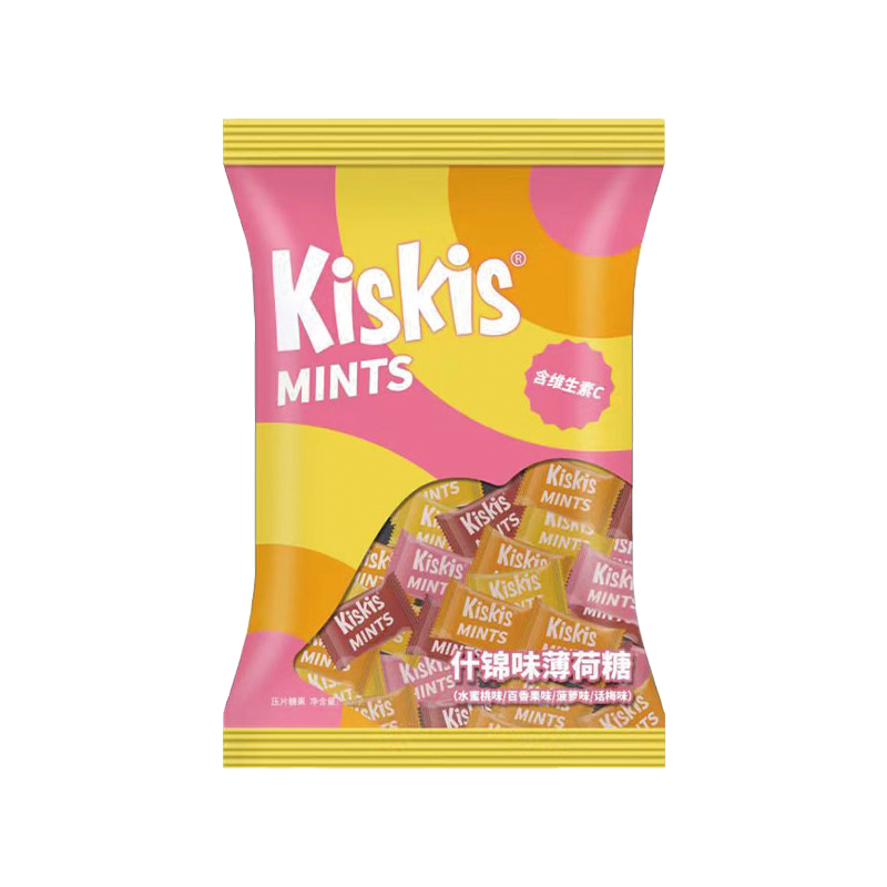 KisKis维C无糖西贝薄荷糖商务招待糖喜糖办公室前台独立包装零食