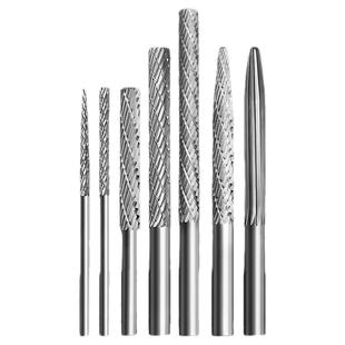 加长刃旋转锉高速钢电动合金螺旋锉刀金属木材打磨头内孔铣削铣刀