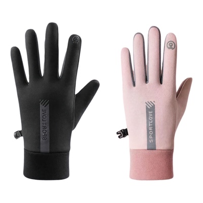 触屏手套冬天加绒加厚保暖防风