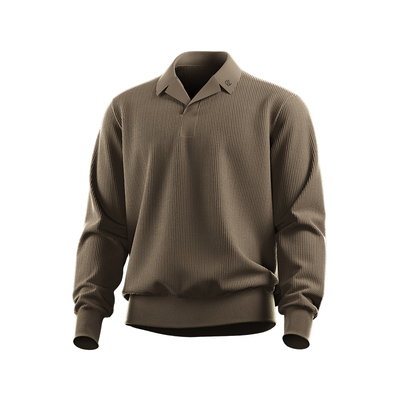 Monster Guardians N系列秋冬莱赛尔天丝polo领休闲长袖针织衫男