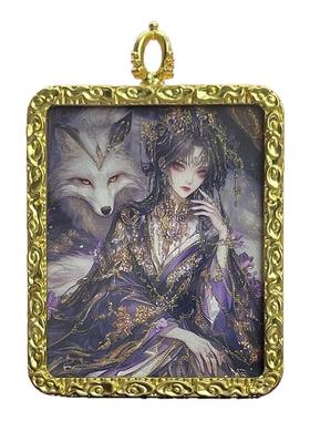 九尾狐唐卡吊坠爱情事业项链