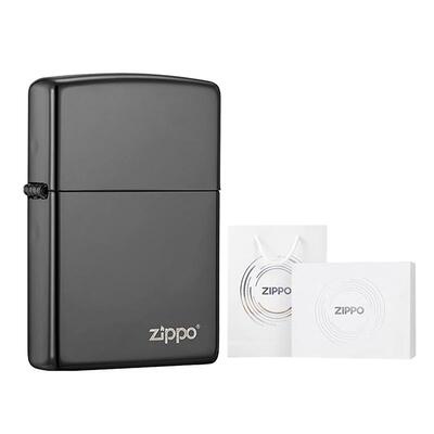 ZIPPO黑冰商标打火机正品芝宝