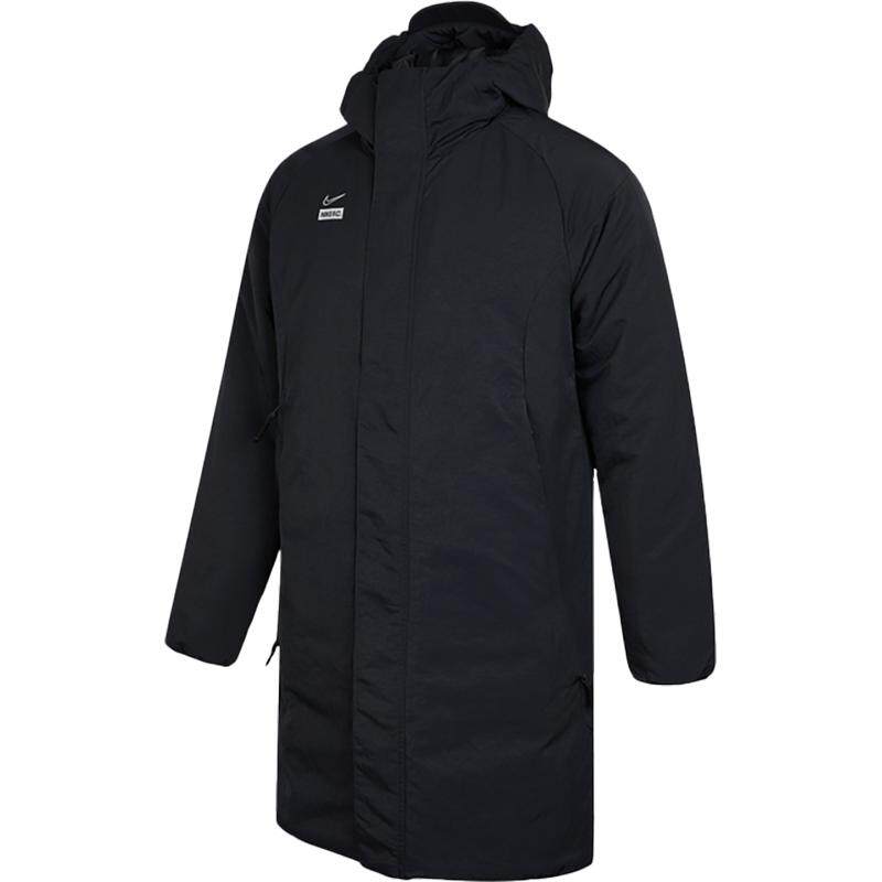Nike/耐克正品男子中长款保暖连帽足球运动棉服 DJ0992-010