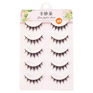 卡妙朵008硬梗可撑双眼皮假睫毛女自然仿真短款整条芭比cos小恶魔