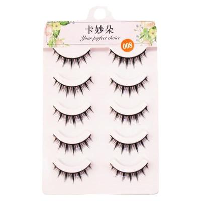 卡妙朵008硬梗可撑双眼皮假睫毛女自然仿真短款整条芭比cos小恶魔
