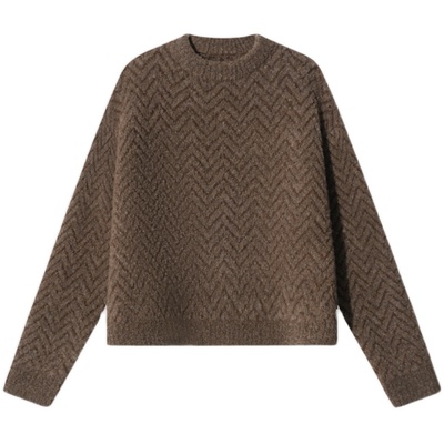 UNICA/双色人字纹廓形毛衣