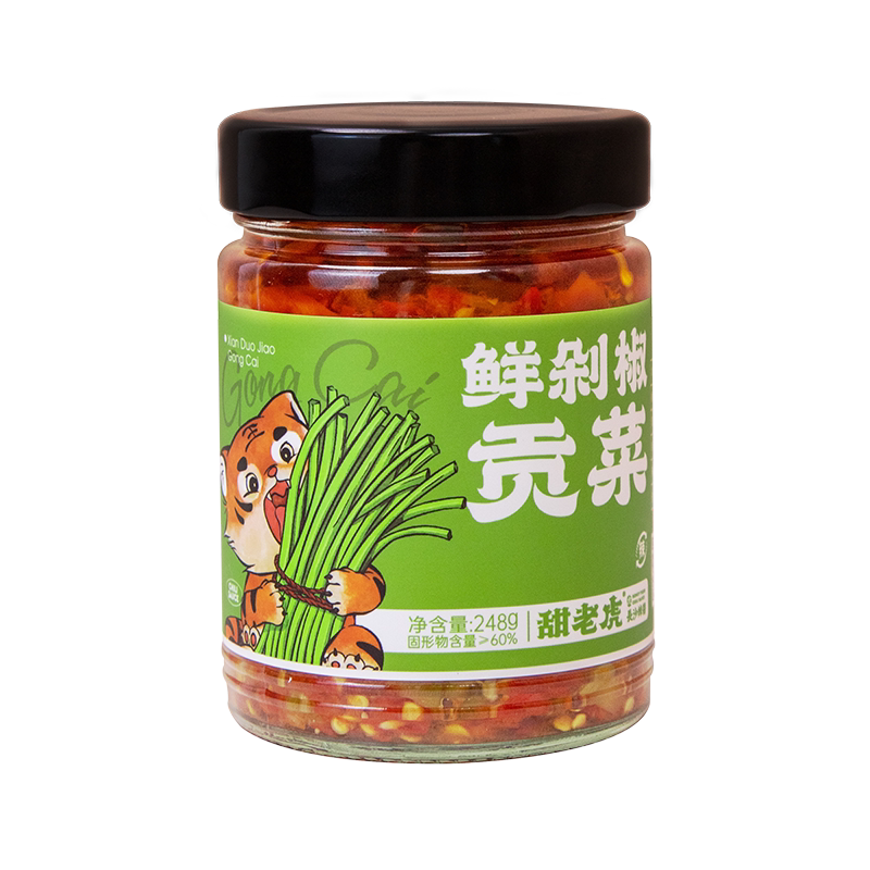 甜老虎茶油辣椒酱湖南特产蒜蓉辣酱拌饭拌面调味酱下饭菜辣酱