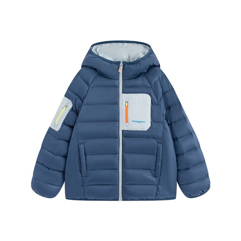 onmygame男童羽绒服微光轻暖户外运动防泼水保暖童装外套秋季上衣