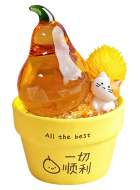 猫咪琉璃发光果盘｜工位桌面摆件送老师礼物教师节同事离职生日
