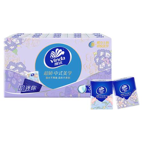 【芭芭农场】维达中式美学超韧手帕纸4层5张30包