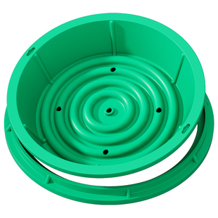 玻璃钢下沉式草盆井盖绿化种植方形井盖隐形草坪植草井市政检查井